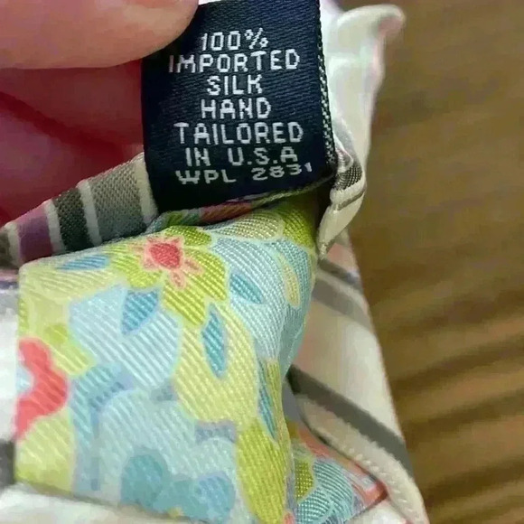 Gently Used Ted Baker London Mens Tie Pink striped - Picture 7 of 7